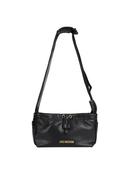 Torebka Love Moschino ze sznurkiem czarna