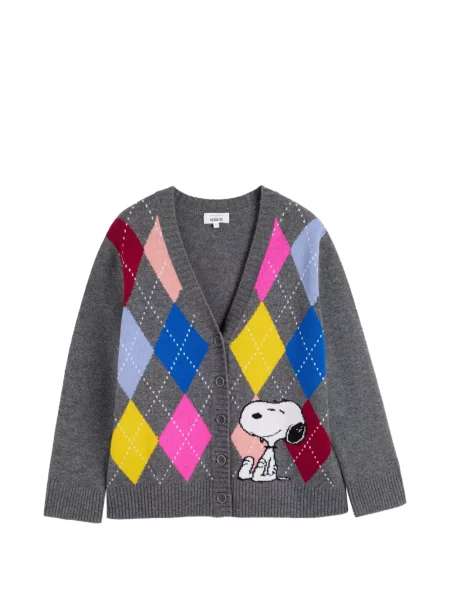 Cardigan Chinti & Parker cu model argyle gri