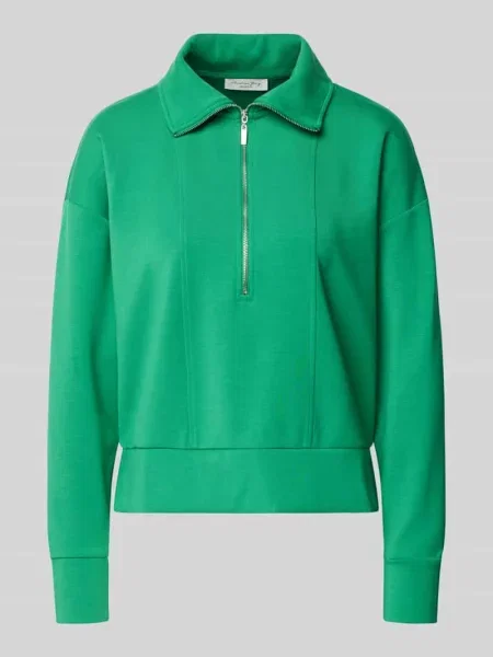 Bluza z wykładanym kołnierzem Christian Berg Woman zielona