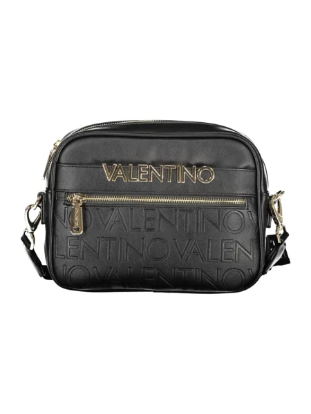 Lniana torebka crossbody Valentino By Mario Valentino czarna