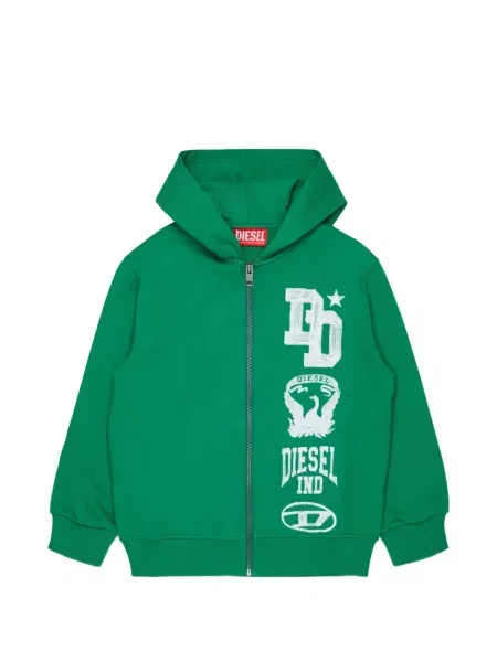 Bluza z kapturem dziecięca Diesel zielona
