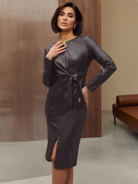 Сукні Dressa екошкіра коричневий