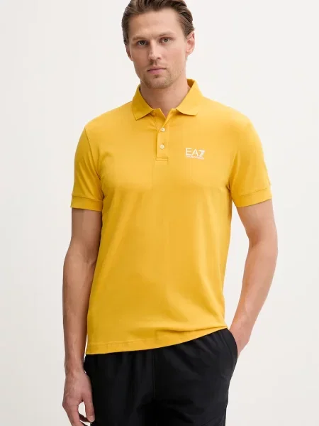 Tricou polo Ea7 Emporio Armani galben