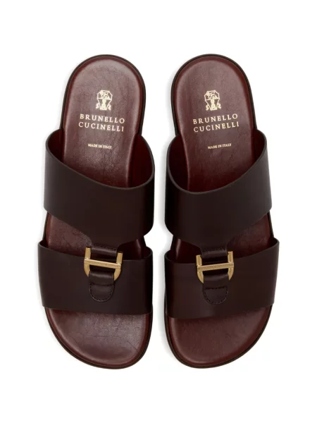 Sandale Brunello Cucinelli cu cataramă maro