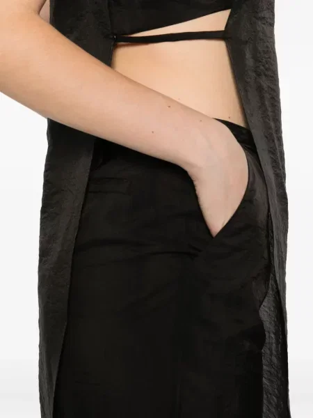 Pantaloni Occleus de mătase negru