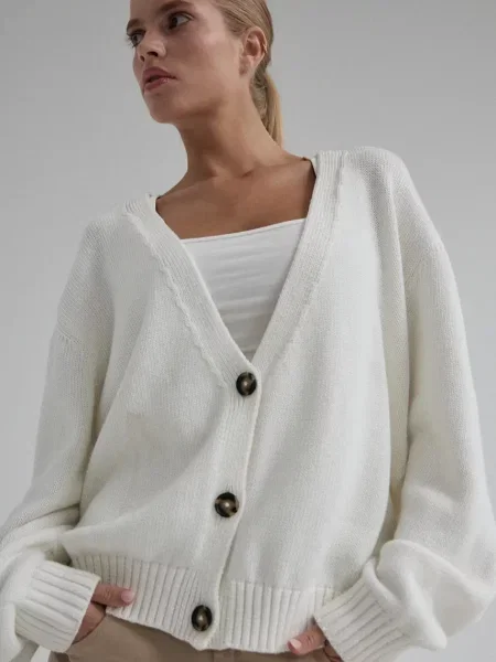 Muuv. Muuv cardigan pentru femei cu TUA alb