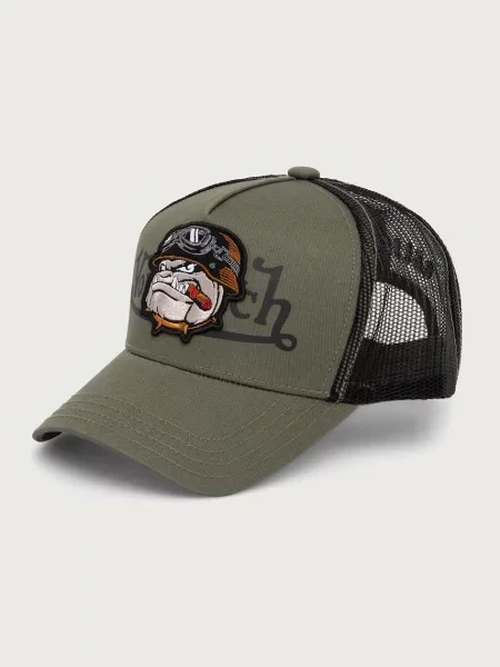 Von Dutch trucker kapa z bombažem zelena