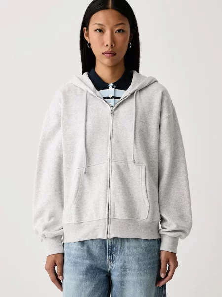 Levi's hanorac cu și glugă pentru femei cu EVERYDAY FULL ZIP gri