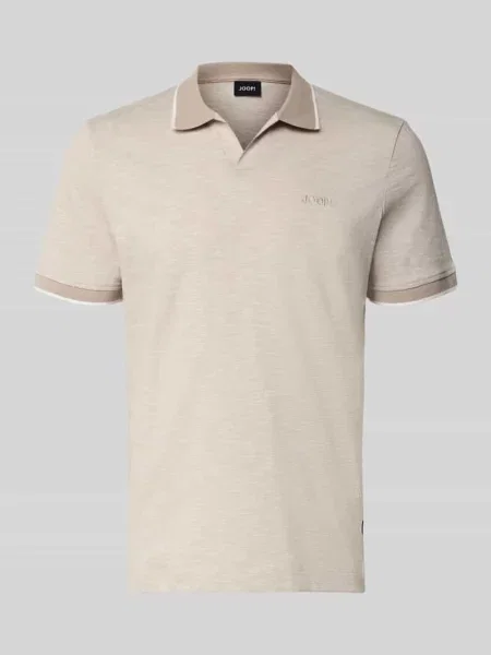 Koszulka polo o kroju regular fit z wyhaftowanym logo model Iwanito' Joop! Collection beżowe