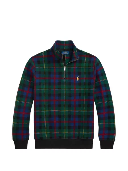 Tricou polo Polo Ralph Lauren cu autograf cu 5 buzunare în carouri gri