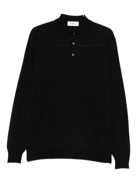 Lung tricou polo Lardini negru