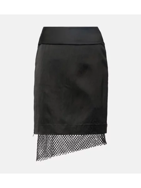 Satenasto midi krilo Jacques Wei črna