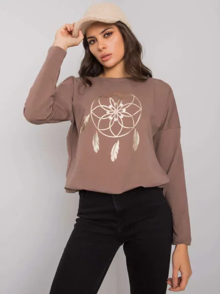 Bluză Fashionhunters maro