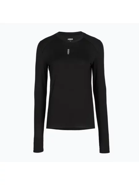 Lung tricou cu mânecă lungă Hoka cu mâneci lungi alergare negru