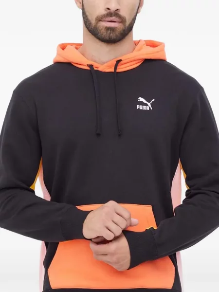 Hanorac cu glugă Puma cu imagine negru