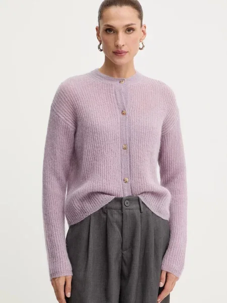 MM cardigan din amestec de lână MEANDRO violet