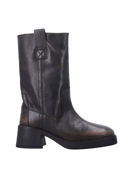 Buty do kostki Miista skórzane brązowe