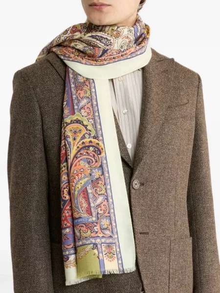 Fular Etro de mătase cu imagine cu model paisley