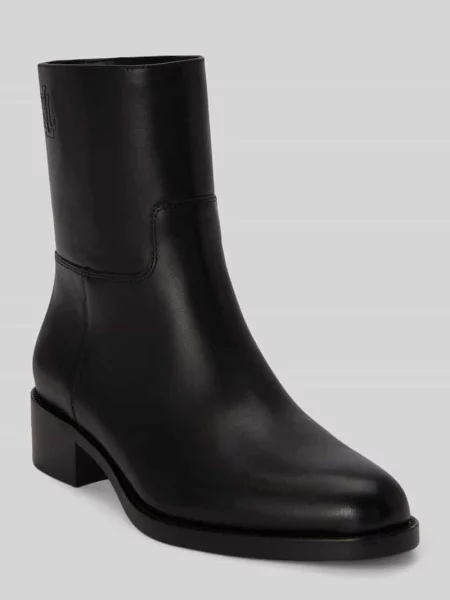 Botki z naturalnej skóry cielęcej model KYLE' Lauren Ralph Lauren czarne