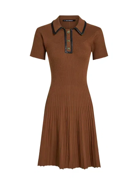 Karl Lagerfeld Rochie tricotat maro caramel negru