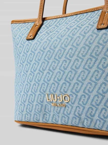 Torebka z aplikacją z logo model ‘S TOTE EVRIM’ Liu Jo niebieska