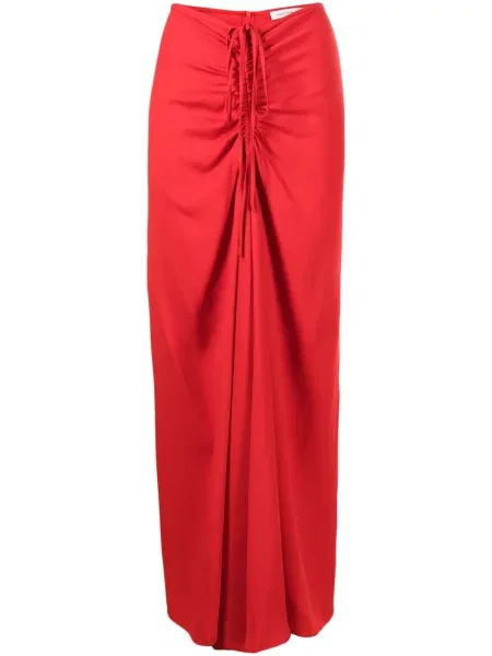 Drapované pás sukně Christopher Esber červené
