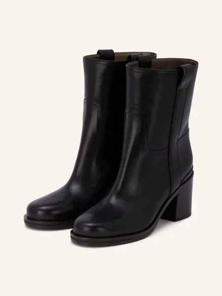 Brunello Cucinelli Boots S Ozdobnými Kamínky / platinová černá