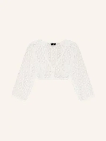 Kinga Mathe Bluzka Bawarska Kaira Z Koronki weiss biała