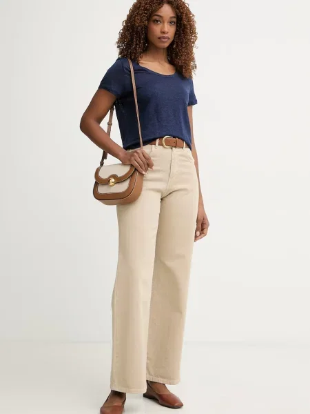 United Colors of Benetton футболка лляна