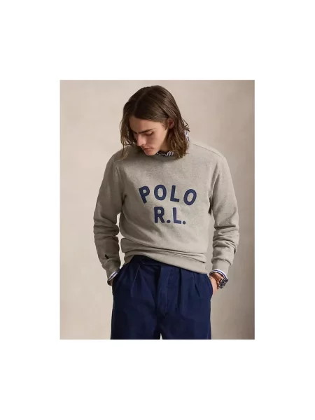Bluza o kroju regular fit z mieszanki bawełny Polo Ralph Lauren szara