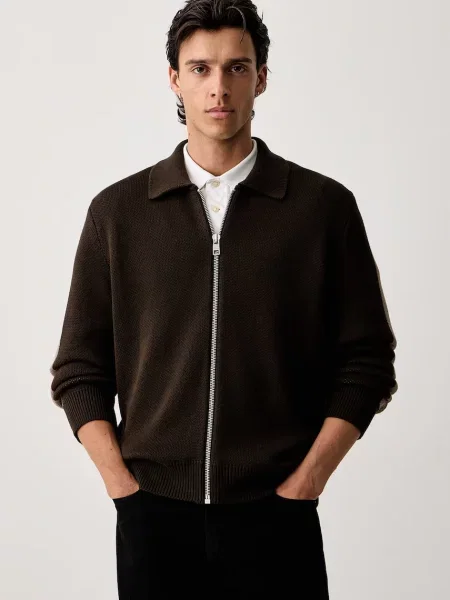 Marc O'Polo cardigan pentru bărbați din maro