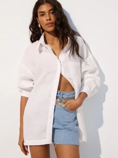 Сорочка Estro молочний льон/поліестер