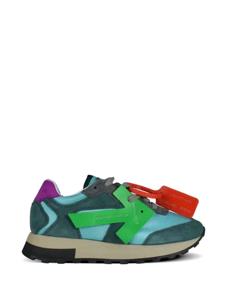 Sneakerși Off-white cu șireturi din dantelă alb
