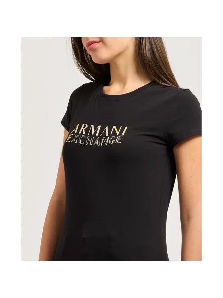 Koszulka Armani Exchange z logo czarna