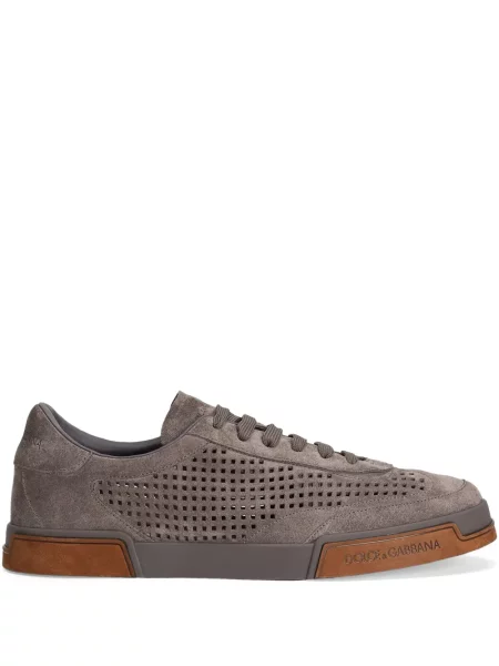 Sneakerși Dolce & Gabbana din piele de căprioară maro