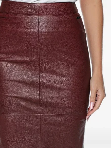 Bőrszoknya Armani Exchange piros