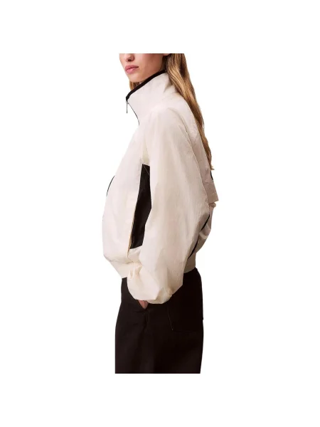 Geacă de blugi Calvin Klein Jeans alb