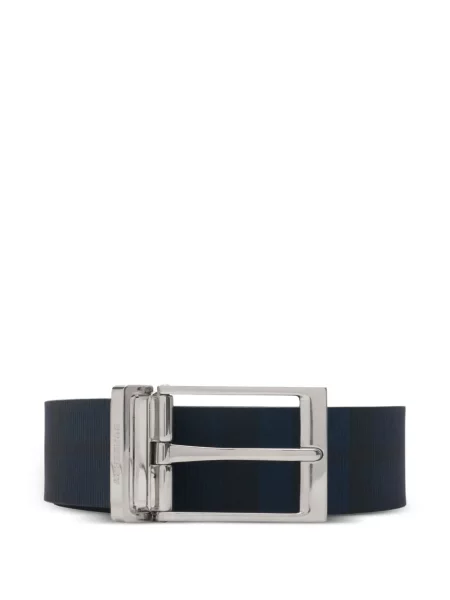 Kostkovaný oboustranný pásek Burberry modrý