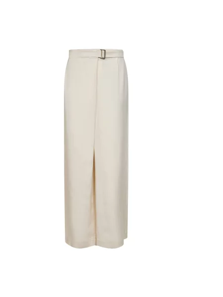 Lniane spodnie Brunello Cucinelli kopertowe beżowe