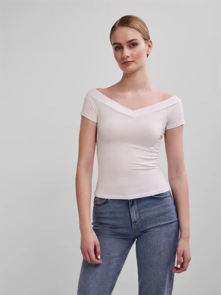 PIECES Tricou alb