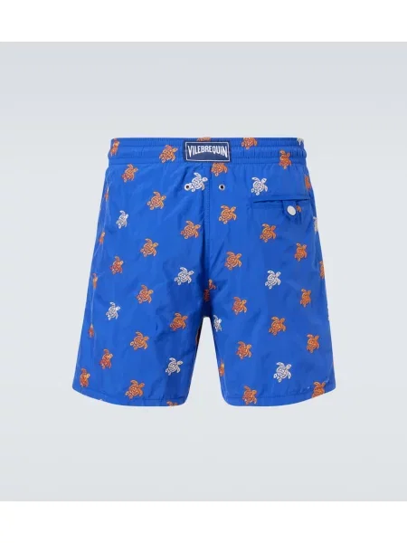 Slip de baie Vilebrequin cu broderie albastru