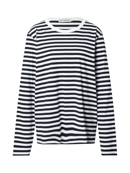Marimekko Tricou TASARAITA albastru marin alb