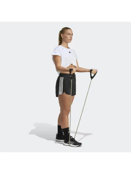 Spodenki fitness ADIDAS 3S Pacer białe