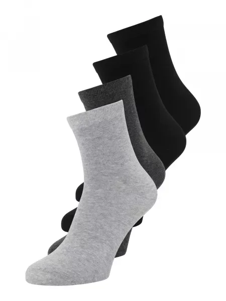 Lindex Șosete gri metalic / gri amestecat negru