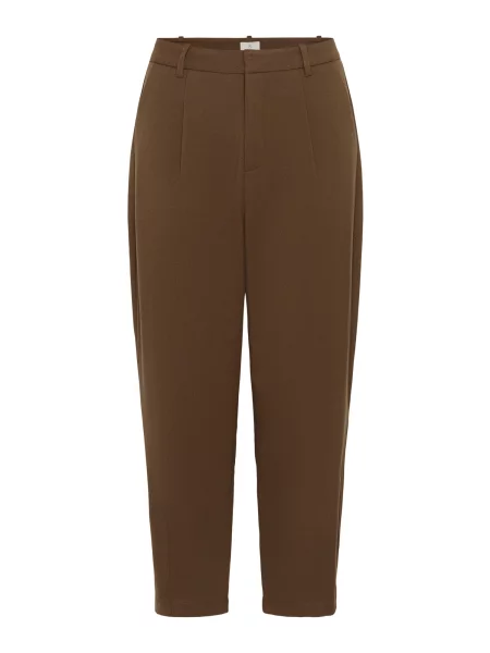Kaffe Pantaloni cutați KAMerle ciocolatiu