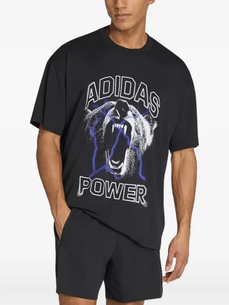Scurt tricou Adidas alergare cu broderie portocaliu