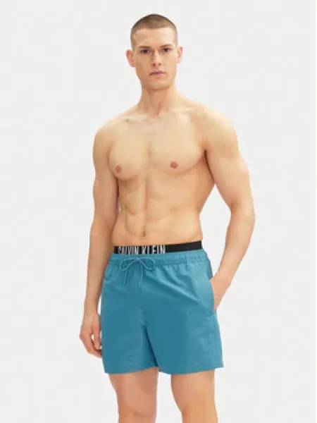 Plavecké šortky Calvin Klein Intense Power Medium Double WB storm blue modré