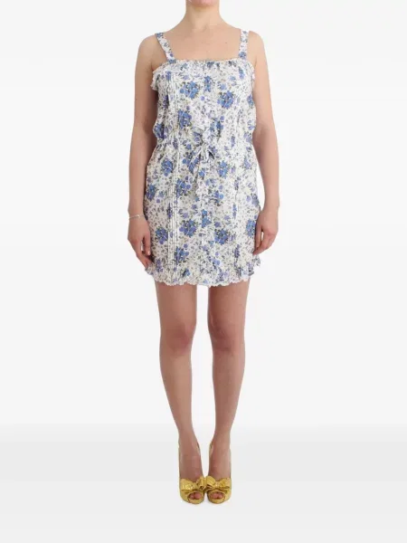 Rochie mini Ermanno Scervino cu model floral cu imagine alb