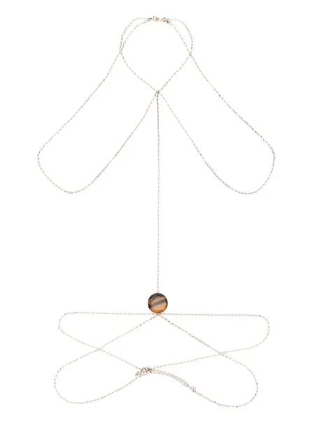 Body Chloé cu strasuri auriu