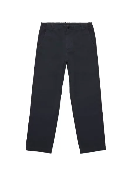 Pantaloni Fortela cu model herringbone albastru